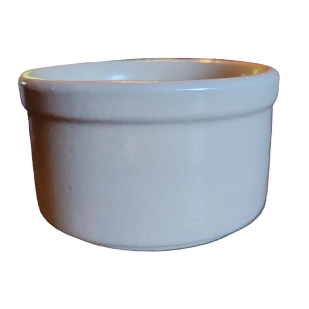 Vtg NWT Earthenware Handpainted Tan Crock Loon R.R.P. Co. Roseville Ohio - Picture 3 of 6